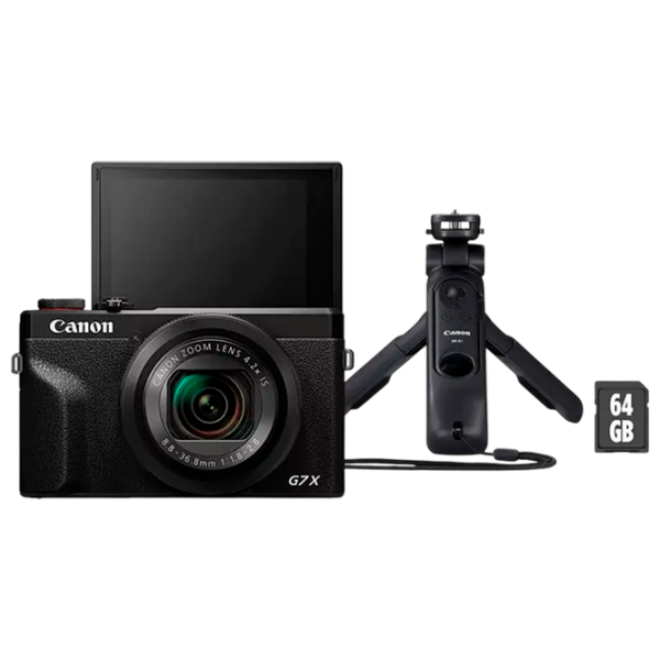 Cameră foto Canon PS G7 X Mark III Vlogger Kit + Kit Black CMOS, 20.1 MP, F 1.8 - F 2.8 photo 1