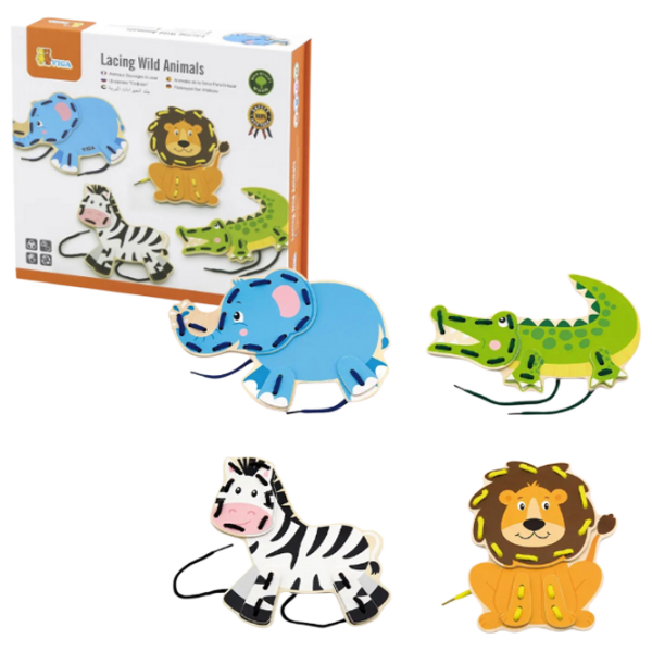 Joc educativ VIGA Wild animals 51326 Multicolor 1+