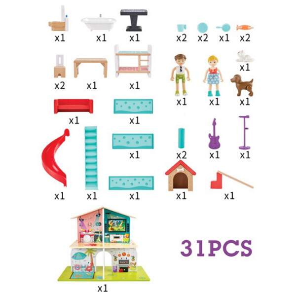 Set Hape Rock and Slide Play căsuță E3411 3+ photo 2
