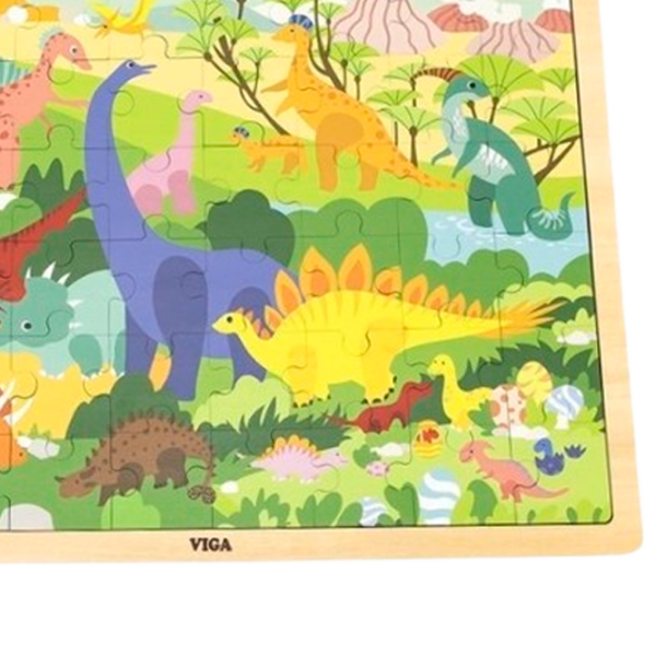 Puzzle VIGA Dinozauri (44585) Numărul de piese: 48, Vârsta recomandată: 2+ photo 4