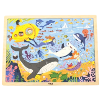Puzzle VIGA Viața marină (44583) Numărul de piese: 48, Vârsta recomandată: 2+