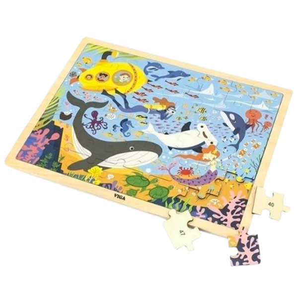 Puzzle VIGA Viața marină (44583) Numărul de piese: 48, Vârsta recomandată: 2+ photo 4