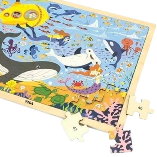 Puzzle VIGA Viața marină (44583) Numărul de piese: 48, Vârsta recomandată: 2+ photo 5