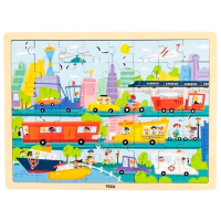 Puzzle VIGA Transport (44582) Numărul de piese: 48, Vârsta recomandată: 2+