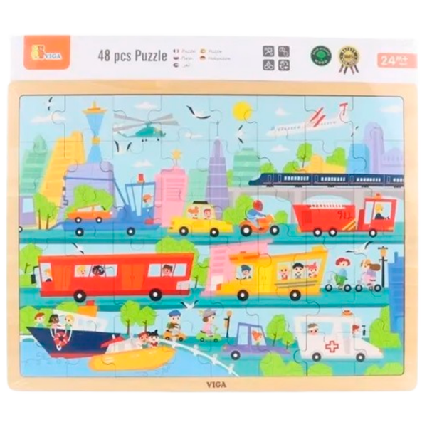 Puzzle VIGA Transport (44582) Количество деталей: 48, Рекомендуемый возраст: 2+ photo 3