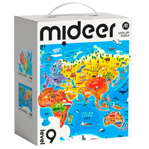 Puzzle Mideer Harta Chinei și Harta Lumii (MD1519) Numărul de piese: 698, Vârsta recomandată: 8+ photo 3