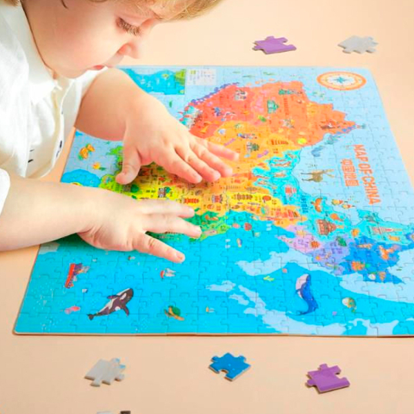 Puzzle Mideer Harta Chinei și Harta Lumii (MD1519) Numărul de piese: 698, Vârsta recomandată: 8+ photo 4