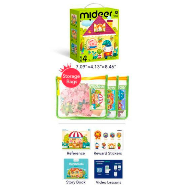 Puzzle Mideer Orășelul de basm (MD1645) Numărul de piese: 180, Vârsta recomandată: 4+ photo 4