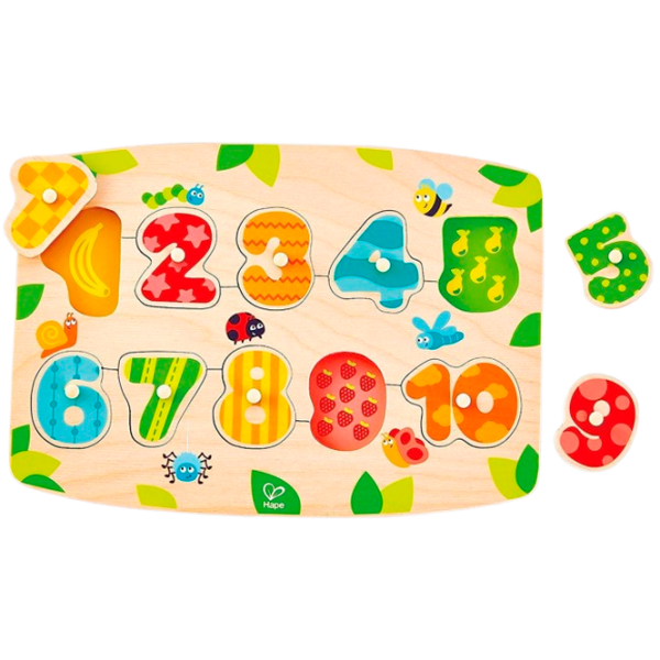 Puzzle Hape Cifre (E1404) Количество деталей: 11, Рекомендуемый возраст: 3+ photo 1