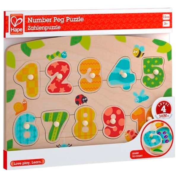 Puzzle Hape Cifre (E1404) Количество деталей: 11, Рекомендуемый возраст: 3+ photo 2