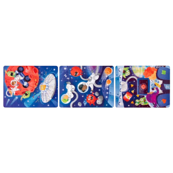 Puzzle Hape Aventura în Spațiu (E1646) Numărul de piese: 104, Vârsta recomandată: 4+ photo 1