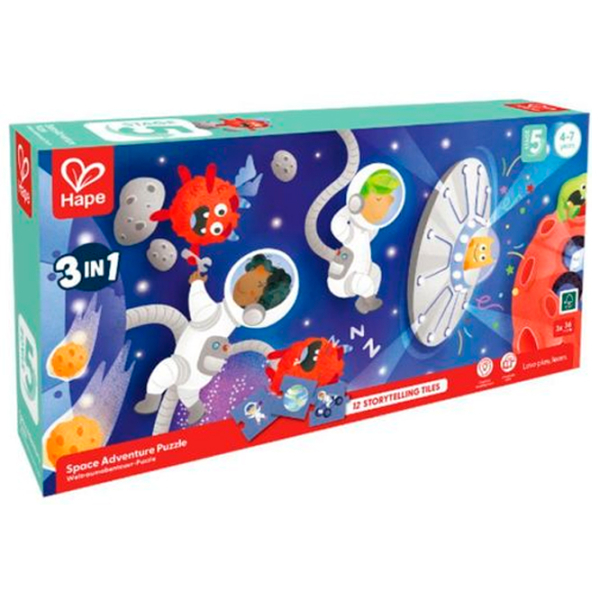 Puzzle Hape Aventura în Spațiu (E1646) Numărul de piese: 104, Vârsta recomandată: 4+ photo 2