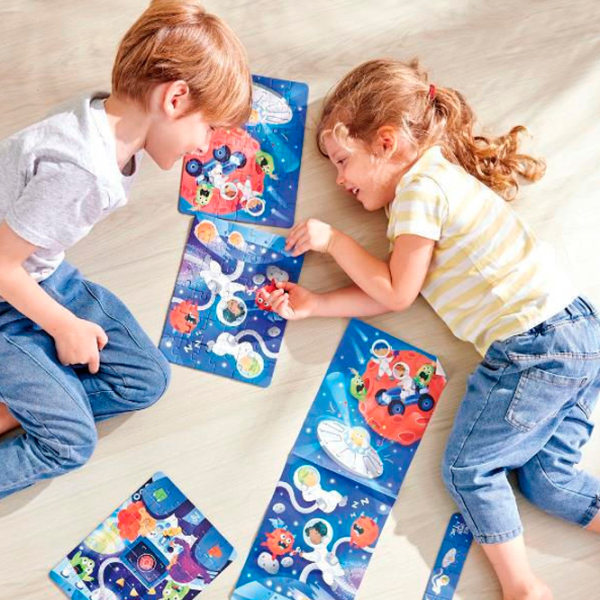 Puzzle Hape Aventura în Spațiu (E1646) Numărul de piese: 104, Vârsta recomandată: 4+ photo 6