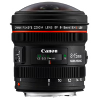 Объектив Canon EF 8-15mm f/4 L USM Fisheye, Черный 