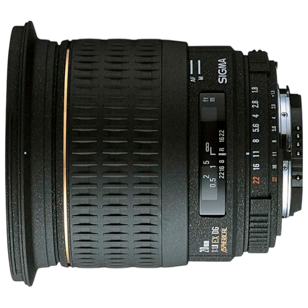 Obiectiv Sigma AF 20mm f/1.8 EX DG ASPHERICAL RF Canon EF, Black  photo 1