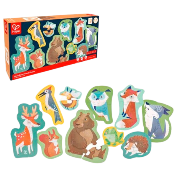 Puzzle Hape Prietenii pădurii (E1650) Numărul de piese: 1000, Vârsta recomandată: 1+ photo 1