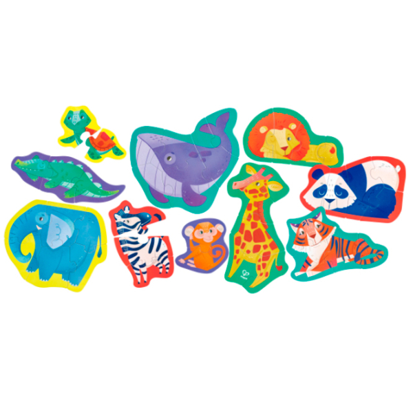 Puzzle Hape Prietenii Junglei (E1647) Numărul de piese: 40, Vârsta recomandată: 1+ photo 2