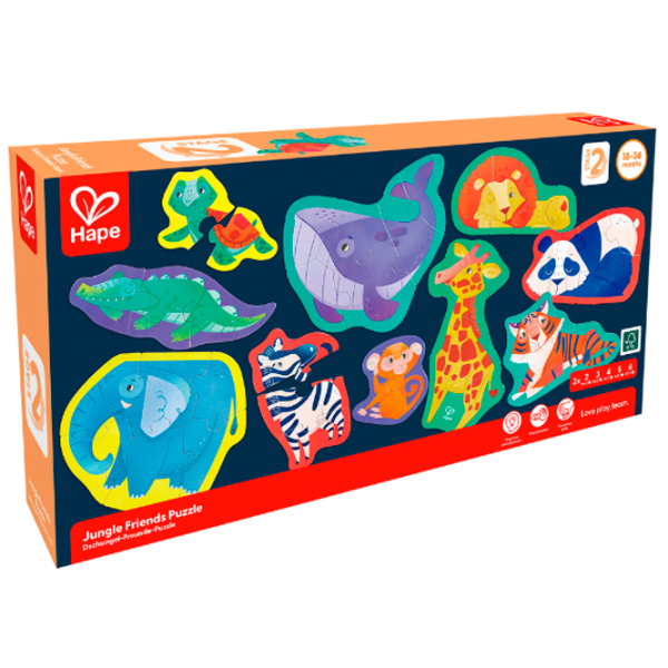 Puzzle Hape Prietenii Junglei (E1647) Numărul de piese: 40, Vârsta recomandată: 1+ photo 3