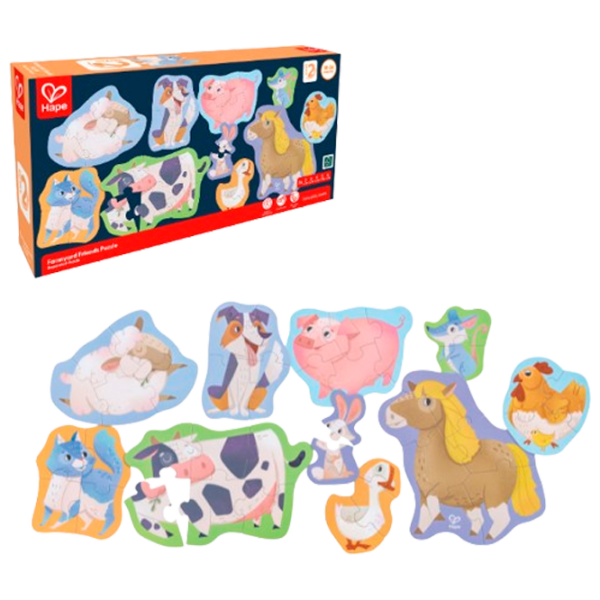 Puzzle Hape Prietenii de la Fermă (E1648) Numărul de piese: 40, Vârsta recomandată: 1+ photo 1