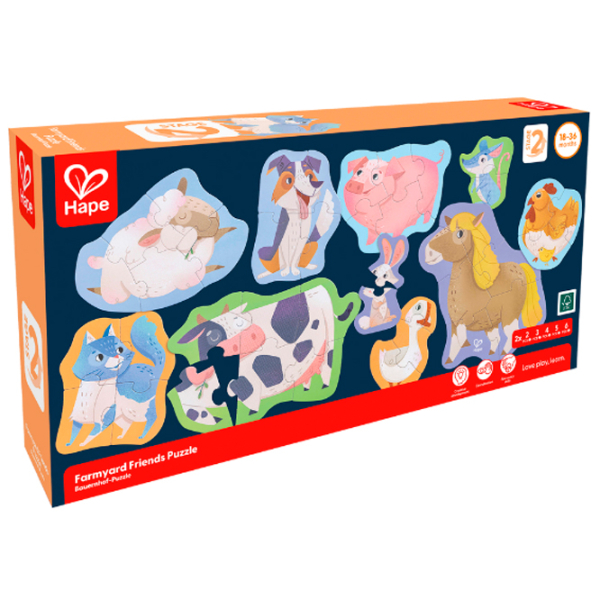 Puzzle Hape Prietenii de la Fermă (E1648) Numărul de piese: 40, Vârsta recomandată: 1+ photo 3