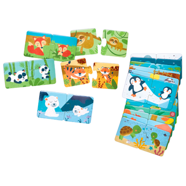 Puzzle Hape Animale și pui (E1664) Numărul de piese: 36, Vârsta recomandată: 1+ photo 2