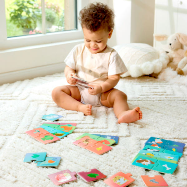 Puzzle Hape Ora gustării animalelor (E1665) Numărul de piese: 36, Vârsta recomandată: 1+ photo 8