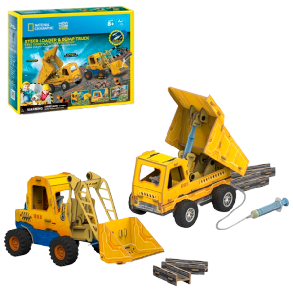 Puzzle 3D CubicFun Mini Încărcător și Camion Basculant (DS1132h) Numărul de piese: , Vârsta recomandată: 6+ photo 1