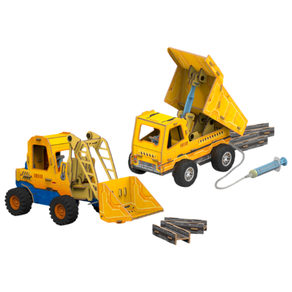 Puzzle 3D CubicFun Mini Încărcător și Camion Basculant (DS1132h) Numărul de piese: , Vârsta recomandată: 6+ photo 2