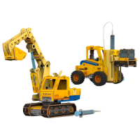 Puzzle 3D CubicFun Excavator și Stivuitor (DS1131h) Numărul de piese: , Vârsta recomandată: 6+