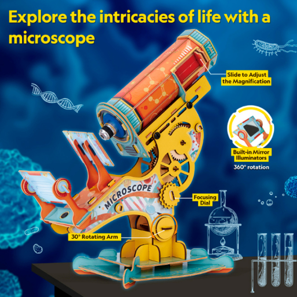 Пазл 3D CubicFun Microscope (DS1127h) Количество деталей: , Рекомендуемый возраст: 6+ photo 6