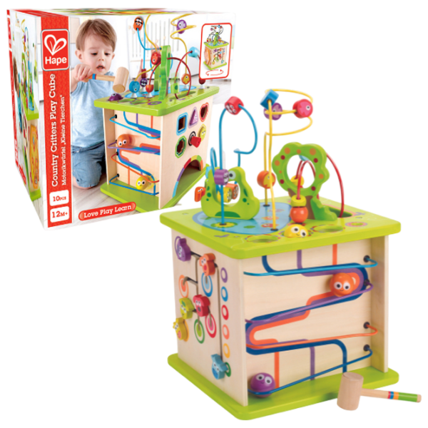 Развивающий набор Hape Country Critters Play Cube E1810 Разноцветный 1+