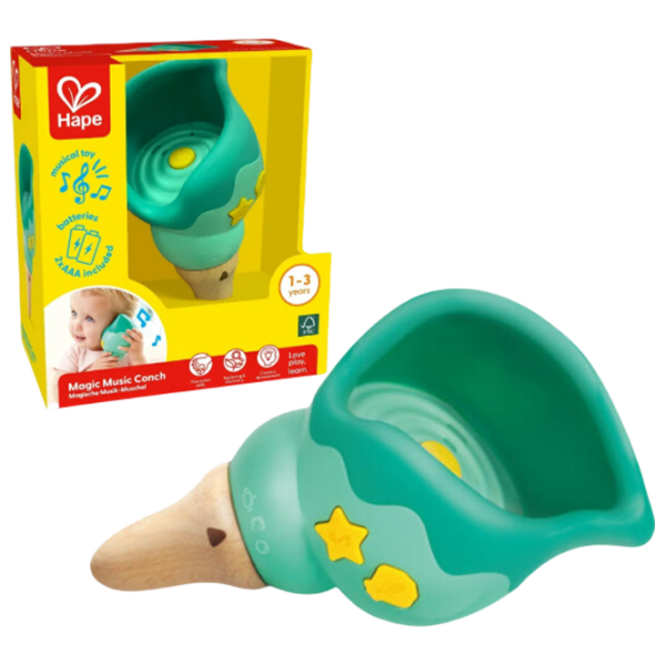 Jucărie muzicală Hape Magic Music Conch E0637 Green 1+