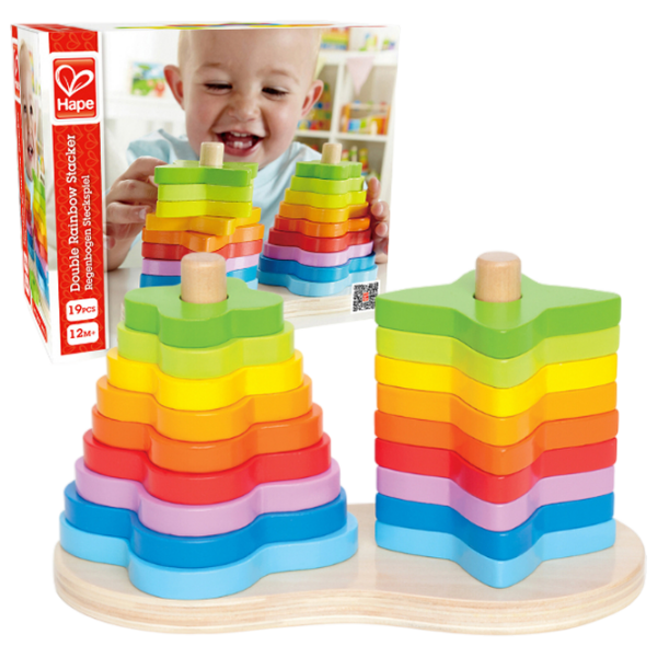 Развивающий набор Hape Rainbow Stacker E0406 Разноцветный 1+