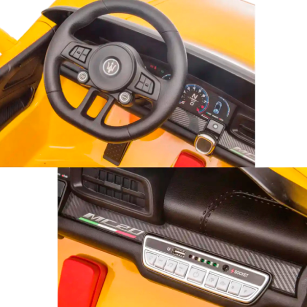 Электромобиль Maserati MC20 Kids car Maserati MC20 Желтый 3+ | 50 кг | 5 км/ч photo 5