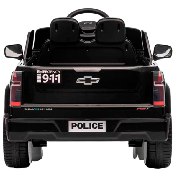 Mașină electrică Chevrolet SILVERADO EV Kids car 8590091-2DRpolice Black 3+ | 30 kg | 5 km/h photo 3