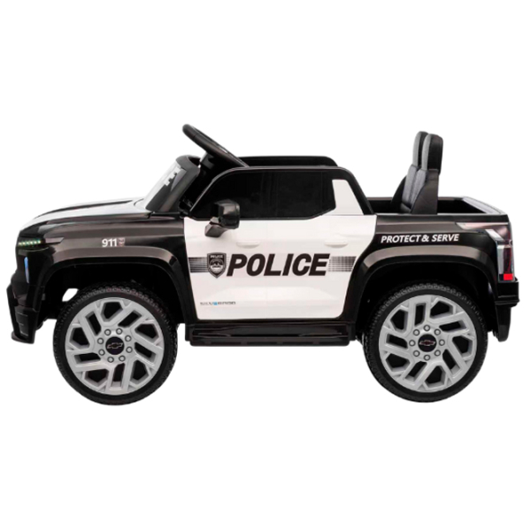 Mașină electrică Chevrolet SILVERADO EV Kids car 8590091-2DRpolice Black 3+ | 30 kg | 5 km/h photo 4