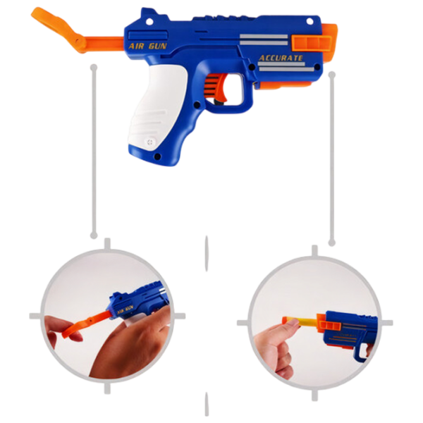 Игрушечный пистолет Essa Toys Air Target Shooter 8819Y Белый патронный, пуля, 5+ photo 5