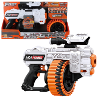 Бластер Essa Toys Fast Pioneer BIG521 Белый патронный, пуля, 6+