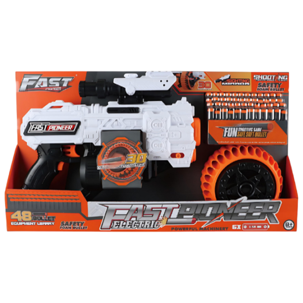 Бластер Essa Toys Fast Pioneer BIG521 Белый патронный, пуля, 6+ photo 2