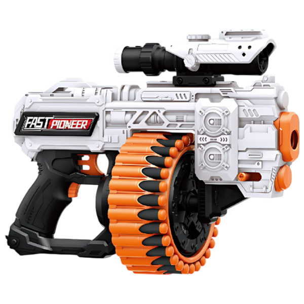 Бластер Essa Toys Fast Pioneer BIG521 Белый патронный, пуля, 6+ photo 3
