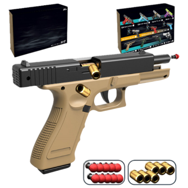 Игрушечный пистолет Essa Toys Glock D12 Песочный патронный, пуля, 6+ photo 3