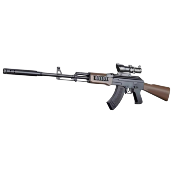Игрушечный пистолет J-Shot AK47 G700 Коричневый патронный, Гелевые шарики, 14+ photo 1