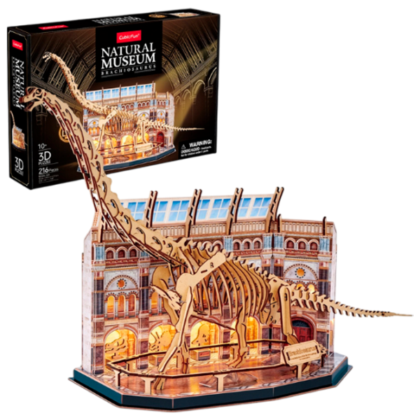 Puzzle 3D CubicFun Brachiosaurus (L544h) Numărul de piese: 216, Vârsta recomandată: 6+ photo 1
