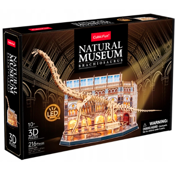 Puzzle 3D CubicFun Brachiosaurus (L544h) Numărul de piese: 216, Vârsta recomandată: 6+ photo 3