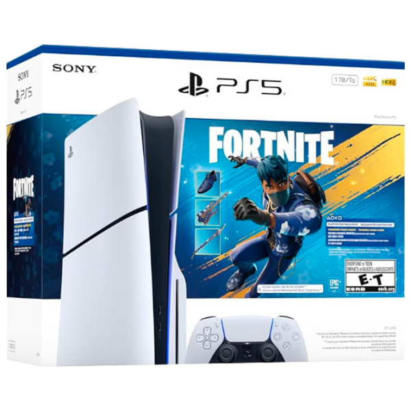 Игровая приставка Sony PlayStation 5 Slim Disc Fortnite Flowering Chaos Bundel Белый SSD 1 ТБ, RAM 16 ГБ photo 1