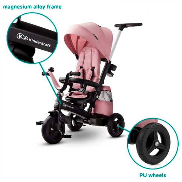 Bicicletă KinderKraft EasyTwist Pink  Metal / Pentru copii photo 6