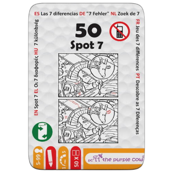 Настольная игра Purple Cow Fifty - Spot 7 Игральные карты, 4+ photo 1