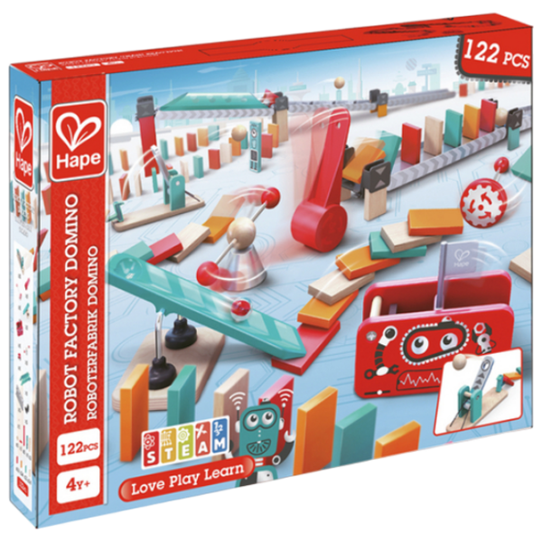 Joc de masă Hape Robot factory Domino, 4+