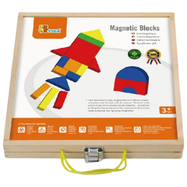 Joc educativ VIGA Shapes and Colors Magnetic , 3+