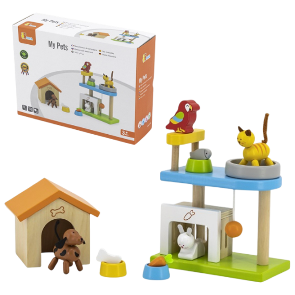 Игровой набор VIGA Wooden houses for animals 44568 Разноцветный 1+